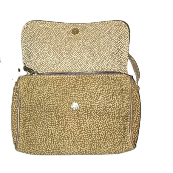 Cute Vintage Borbonese Tan Leather Shoulder Bag - Picture 3 of 4